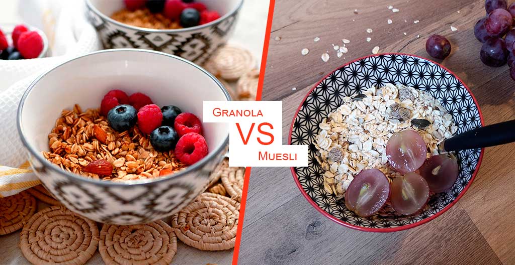 Différence entre un bol de Granola et un bol de muesli